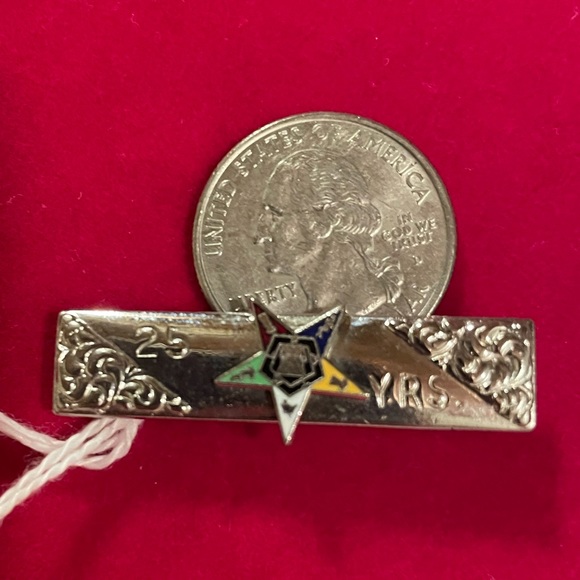 VINTAGE Order of the Eastern Star 25 Year Pin Tie Pin 🌟 RARE - Picture 2 of 5